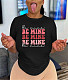 Short Sleeve Round Neck Letter Print Couple T-shirt WA-9000252
