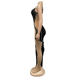 Sexy Diamonds Hot Drill High Slit Evening Dress BY-6039