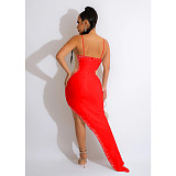 Sexy Diamonds Hot Drill High Slit Evening Dress BY-6039