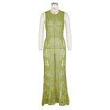 Knitted Crochet See Through Summer Beach Dress ZS-0250-1