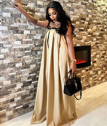 Loose Baggy Strapless Wide Leg Jumpsuits ZS-0573
