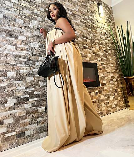 Loose Baggy Strapless Wide Leg Jumpsuits ZS-0573