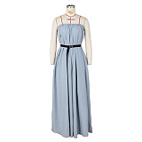 Loose Baggy Strapless Wide Leg Jumpsuits ZS-0573