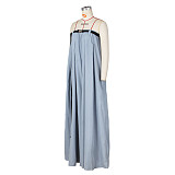 Loose Baggy Strapless Wide Leg Jumpsuits ZS-0573