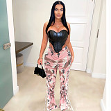 Y2K Streetwear Camo Print Bandage Straight Pants BN-9405