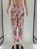 Y2K Streetwear Camo Print Bandage Straight Pants BN-9405