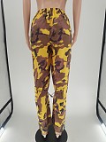 Y2K Streetwear Camo Print Bandage Straight Pants BN-9405