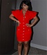 Turn Down Collar Sleeveless Single breasted Mini Dresses TE-4602