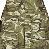 Camo Print Loose Baggy Sleeveless Cargo Jumpsuits JLY-19546