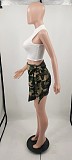 Camo Print Street All-match Lace Up Mini Skirts XING-241