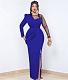 Elegant Mesh Patchwork Slit Evening Dresses LS-0392