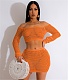 Beachwear Knitted Crochet Cover Ups 2 Piece Sets CM-8664