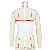 Sexy Solid Asymmetric Twist Strapless Crop Tops ASL-6633