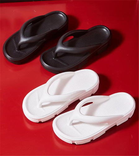 Summer Fashion Flip Flops for Women Soft Eva Thick Platform Outdoor Slippers Woman Sandals Clip Toe Non-slip Bathroom Slides