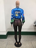 Hiphop Streetwear Print Baseball Bomber Jacket YNS-1881