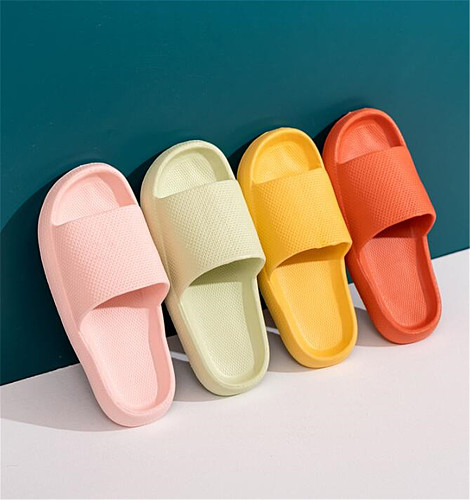 Thick Platform Bathroom Home Slippers Men Women Soft Sole EVA Indoor Outdoor Slides Woman Sandals 2023 Summer Non-slip Flip Flops