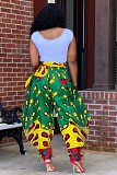 Streetwear Printed Loose Wide Leg Lace-up Pants OMY-11001