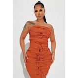 Sexy Solid Color Strapless Bandage Skinny Dresses ASL-6639