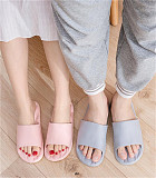 Women Soft Sole Indoor Home Slippers Summer Comfortable Non-slip Flip Flops Bath Slippers Couple Floor Flat Shoes Hotel Sandals