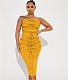 Sexy Solid Color Strapless Bandage Skinny Dresses ASL-6639