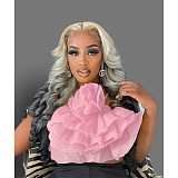 XS 3D Flower Strapless Club Party Crop Tops ASL-6638