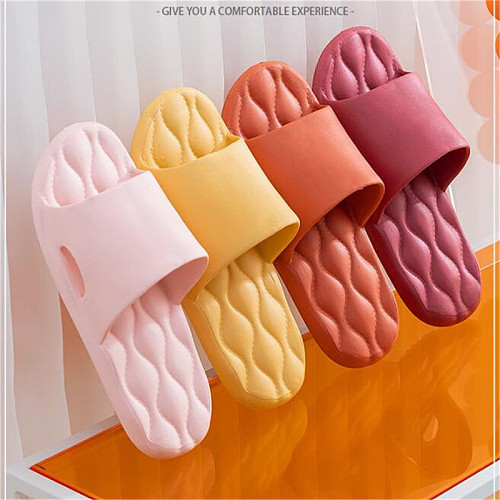 Women Soft Sole Indoor Home Slippers Summer Comfortable Non-slip Flip Flops Bath Slippers Couple Floor Flat Shoes Hotel Sandals