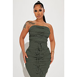 Sexy Solid Color Strapless Bandage Skinny Dresses ASL-6639