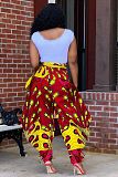 Streetwear Printed Loose Wide Leg Lace-up Pants OMY-11001