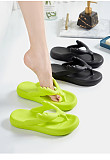 Soft Sole Thong Flip Flops Slippers Summer Outdoor Beach Sandals EVA Women's Non-slip Flat Platform Clip Toe Bathroom Slides
