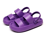 Summer Women Beach Platform Sandals Black Soft Sole EVA Slides Woman Fashion Non-slip Outdoor Slippers Female Comfortable Shoes