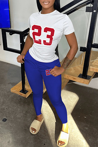 5XL Plus Size T shirt Tops Skinny Pencil Pants Outfits DN-8000R6