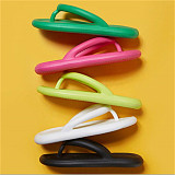 Summer Casual Thong Slippers Outdoor Beach Sandals EVA Flat Platform Comfy Non-slip Flip Flops Shoes Women Couple Thick Soled