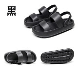 Summer Women Beach Platform Sandals Black Soft Sole EVA Slides Woman Fashion Non-slip Outdoor Slippers Female Comfortable Shoes