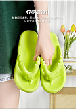 Soft Sole Thong Flip Flops Slippers Summer Outdoor Beach Sandals EVA Women's Non-slip Flat Platform Clip Toe Bathroom Slides