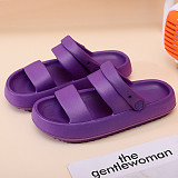 Summer Women Beach Platform Sandals Black Soft Sole EVA Slides Woman Fashion Non-slip Outdoor Slippers Female Comfortable Shoes