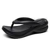 2023 Summer Thick Platform Sole Wedges Flip Flops for Women Clip Toe Sandals Woman Non-slip Beach Slippers Outdoor Slides