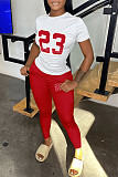 5XL Plus Size T shirt Tops Skinny Pencil Pants Outfits DN-8000R6
