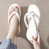 Summer Casual Thong Slippers Outdoor Beach Sandals EVA Flat Platform Comfy Non-slip Flip Flops Shoes Women Couple Thick Soled