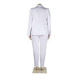 Chic Long Sleeve Cut Out Blazer Hollow Out Pants Set NY-2563