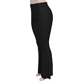 Solid Color Slim Fit High Waist Flare Pants SH-390324
