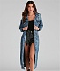 Full Sleeve Single Breasted Denim Trench Coat LX-5527