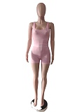 Yoga Gym Sleeveless Tank Top Biker Shorts Two Piece Set CN-0209