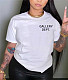 Short Sleeve Round Neck Letter Print Tee Shirts WA-9000239