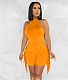Sleeveless Bodysuit+Tassel Side Biker Shorts 2 Pcs Sets BS-1339