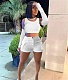 Solid Tank Tops with Gloves Cargo Shorts 3 Piece Sets YUM-90117