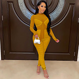 Sexy Sheer Mesh Patchwork Ruched Skinny Jumpsuits HANI-028