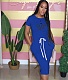 Short Sleeve O Neck Lace Up Loose Casual Dresses OQ-0116