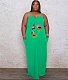 5XL Plus Size Loose Sleeveless Floor Length Dresses WA-7208270