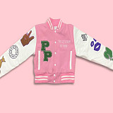 Patchwork Print Hip Hop Streetwear Baseball Jackets QY-5286