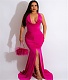 Low Cut Halter Backless Bodycon Evening Dresses SHA-80002